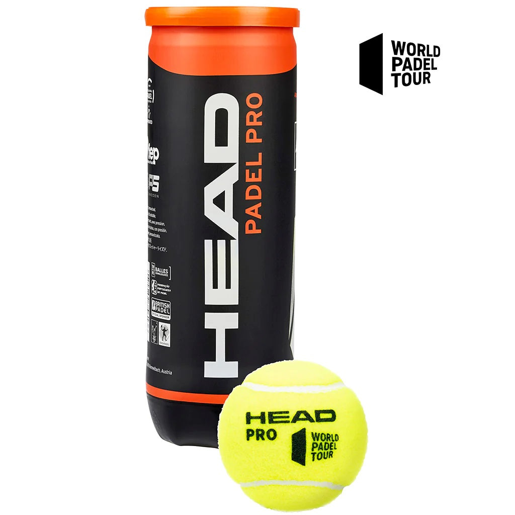 HEAD Pro Padel ball can of 3 World Padel Tour