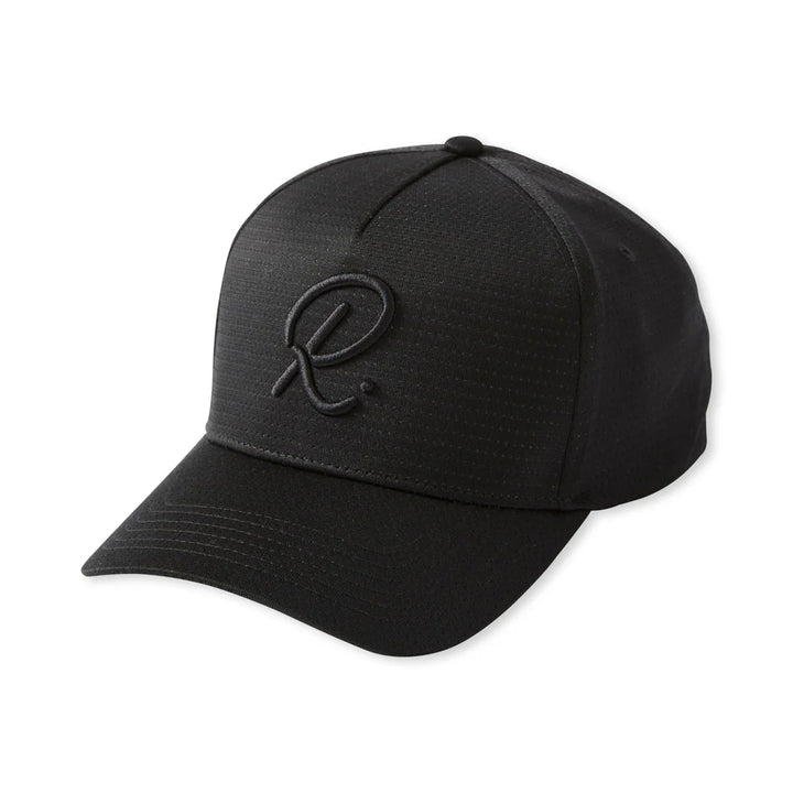 Rallee Black Luxe 5 Panel Padel Cap
