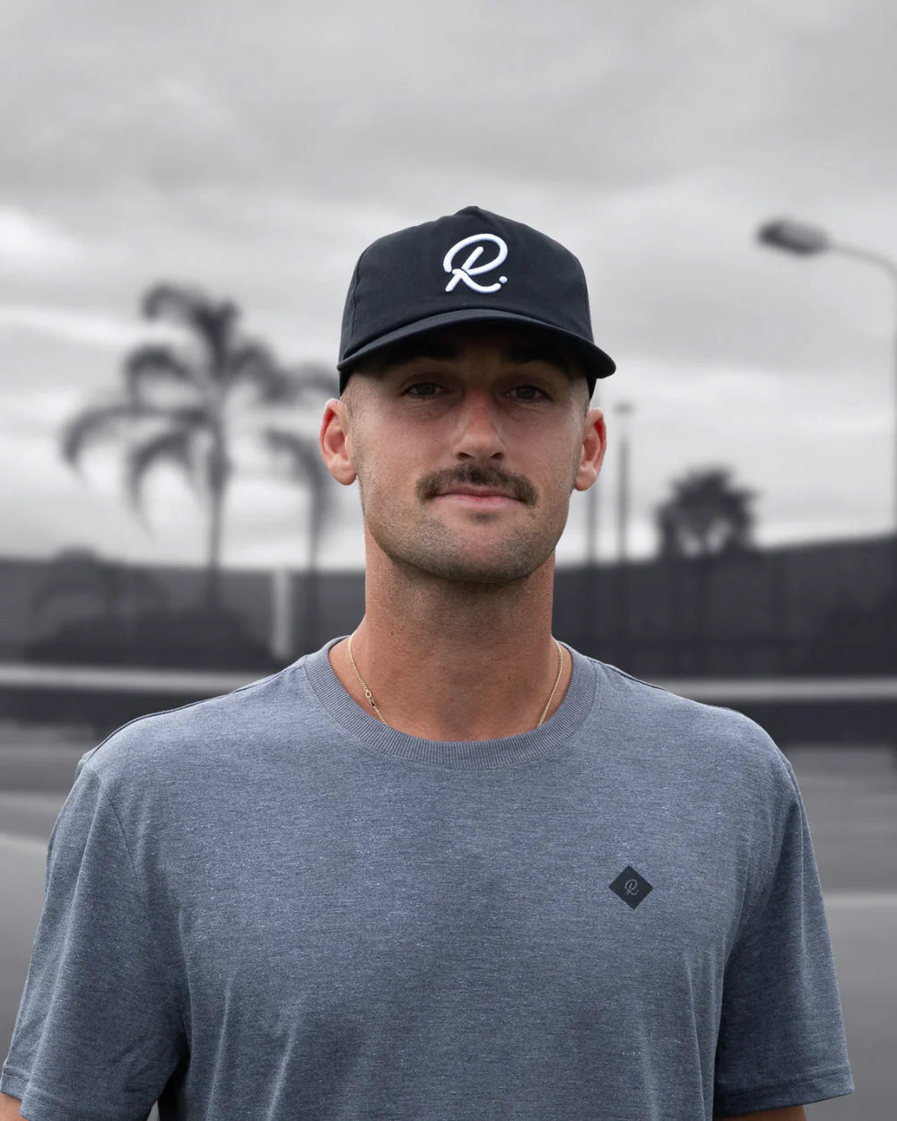 Rallee Black Soft Peak Baggy Padel Cap