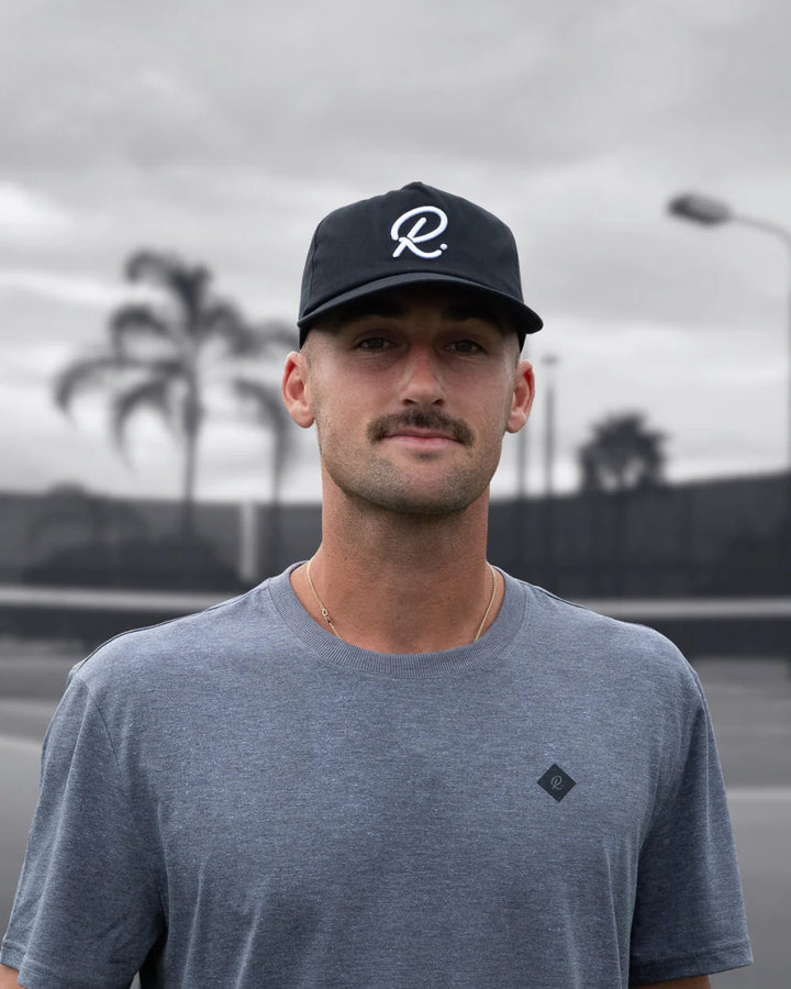 Rallee Black Soft Peak Baggy Padel Cap