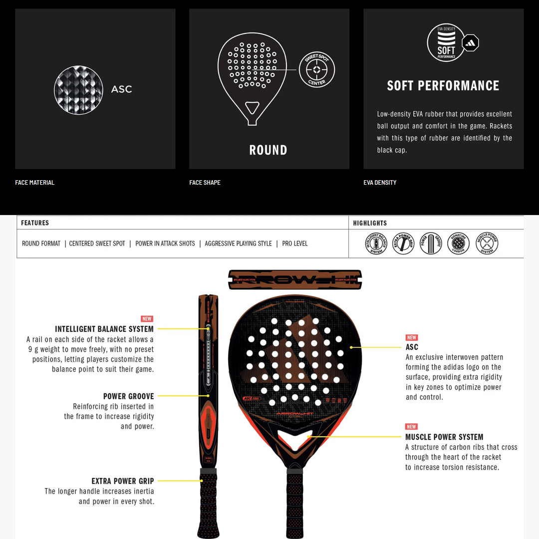 Adidas Arrow Hit CTRL 2026 Padel Racket