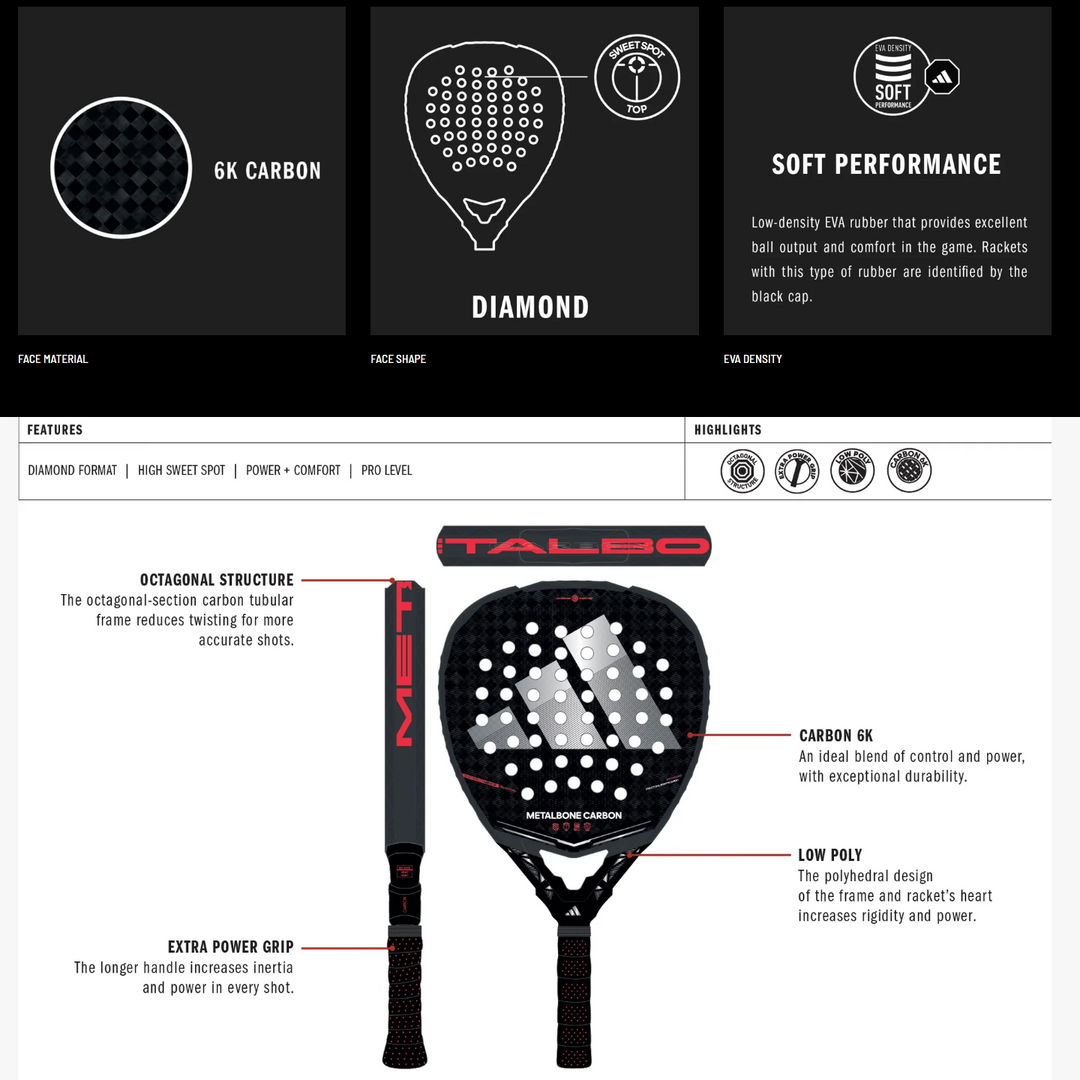 Adidas Metalbone Carbon 2026 Padel Racket
