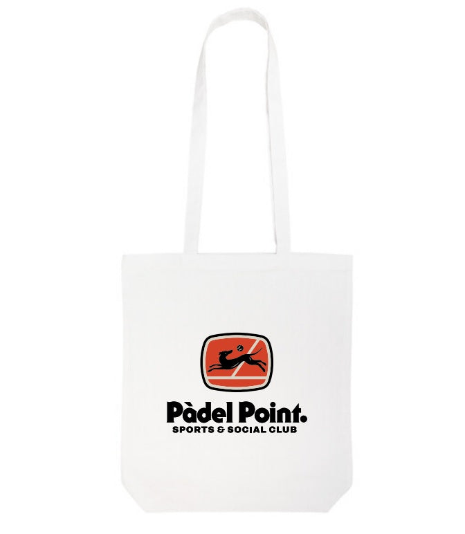 Padel Point White Long Handle Cotton Bag