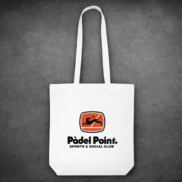 Padel Point White Long Handle Cotton Bag