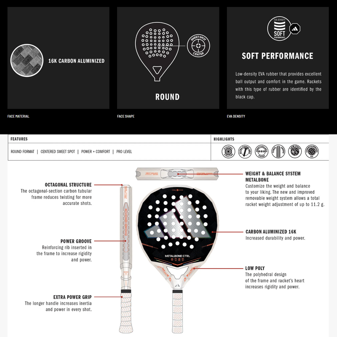 Adidas Metalbone CTRL 2026 Padel Racket