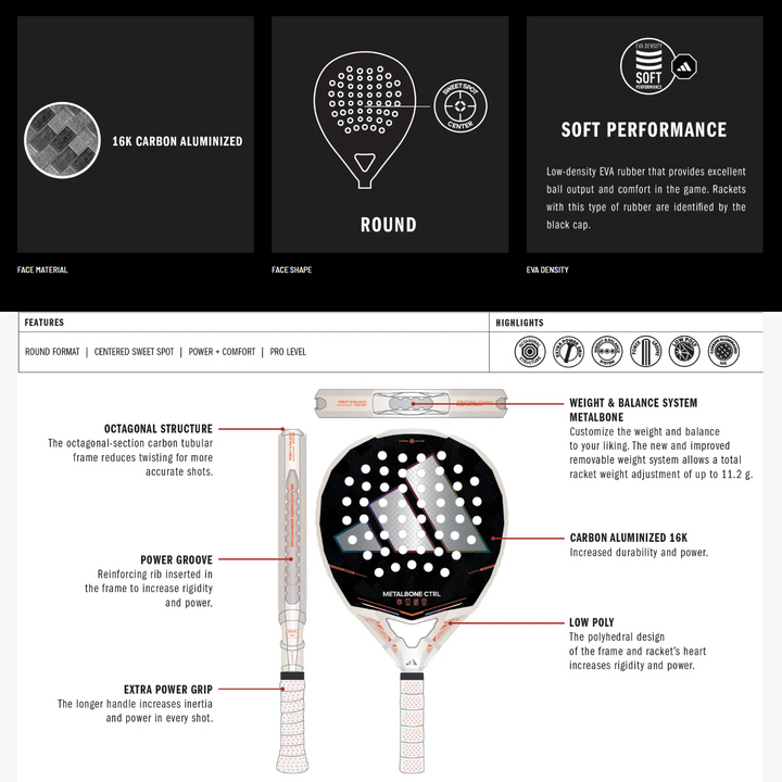 Adidas Metalbone CTRL 2026 Padel Racket